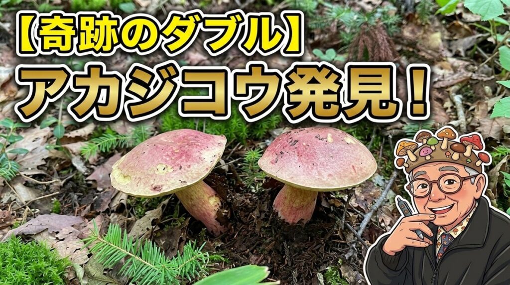 【キノコ狩り】本日2度目の奇跡!芸術品のように美しいアカジコウと遭遇しました 2026.08.23